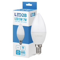 LED žárovka E14 Ball 7W 600lm 6500K Cold 200° LED2B Kobi