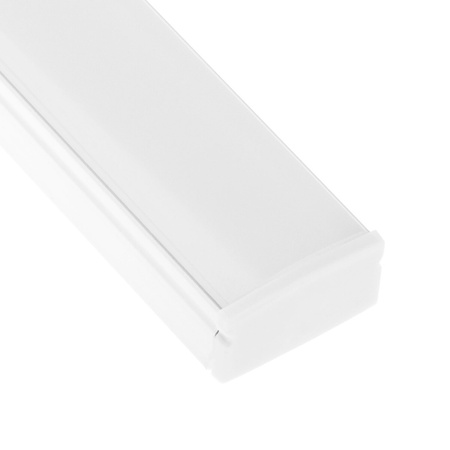 Povrchový Hliníkový Profil pro LED KM36, Stříbrný 2m + Mléčná Krytka + Záslepky LUMILED