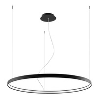 LED závěsné stropní svítidlo RIO 70W 3000K Lustr kulatý 110cm černý SOLLUX