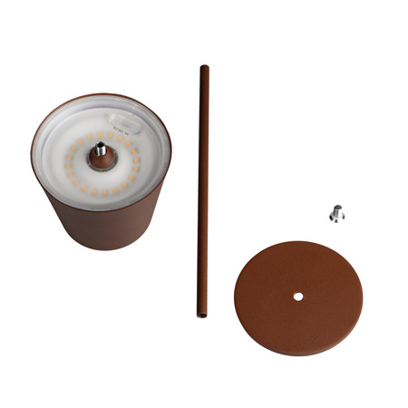 Stolní stolní lampa Školní kancelářská noční lampa Nastavitelná LED 1,2W 165lm 3000K Teplá hnědá IP54 dobíjecí Inita Kanlux