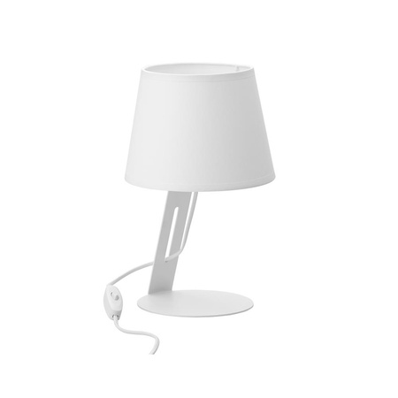 GRACE WHITE Stolní lampa na noční stolek Stínidlo bílé moderní E27 5132 TK Lighting