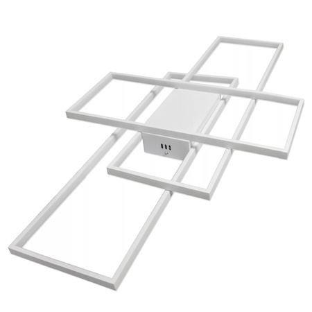 Geometrické stropní svítidlo PLAFON LED lustr 130W 3000K-6500K bílá + dálkový ovladač