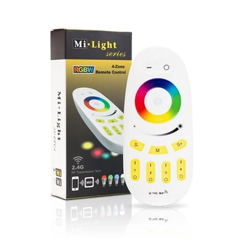 RGB LED RGB+W rádiový dálkový ovladač 4 ZÓNY Wi-Fi TOUCH Mi-Light - FUT096