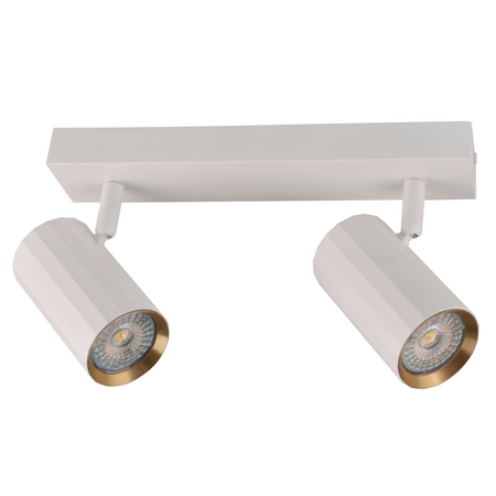 Nástěnné a stropní bodové svítidlo 2x GU10 White Gold NICEA Sanico Goldlux