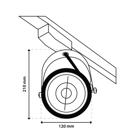 GU10 ES111 White VICTUS busbar light Lumiled jednofázové svítidlo pro přípojnice