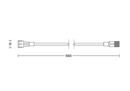 GardenLink propojovací kabel 5m IP67 prodlužovací kabel černý PHILIPS