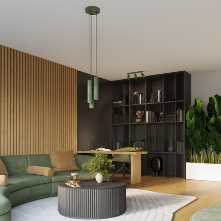 Bodové reflektorové stropní svítidlo Tuba 3x GU10 Olive Carbon Deep Space SL.1619 Sollux