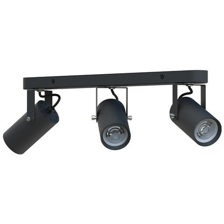 Stropní svítidlo Spot Tuba Reflector Halogenové svítidlo 3x GU10 Moving Black Simon Masterled