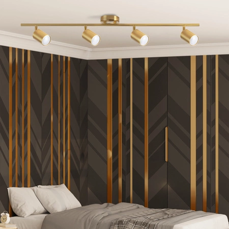 Nástěnná a stropní bodová svítidla 4x GU10 Gold GOLDI Sanico Goldlux