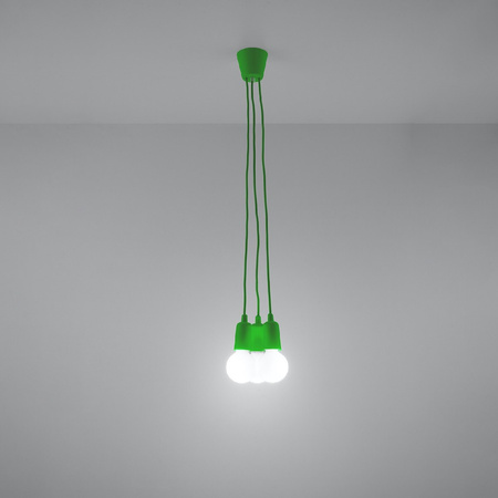 DIEGO LED závěsné stropní svítidlo 3xE27 zelené SOLLUX