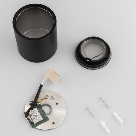 Povrchová montáž HALOGENOVÉ Spot Tuba Pevná EGIO GU10 LUMILED Kulatá IP44 Černá 83mm