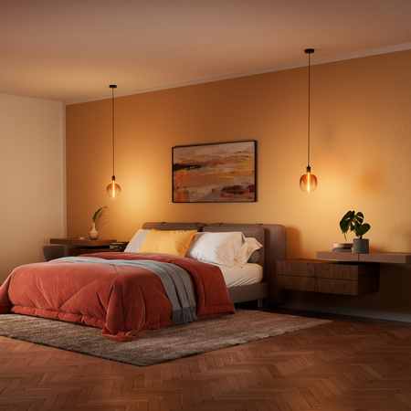 Dekorativní LED žárovka E27 4,8W = 20W 200lm 1800K teplá bílá 320° Amber Filament Dimmable Vintage 1906 Osram