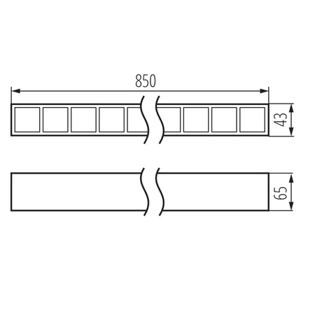 LED 23W 85cm 3150lm 4000K Neutrální 60° Svítidlo pro povrchovou montáž Bílá Kanlux