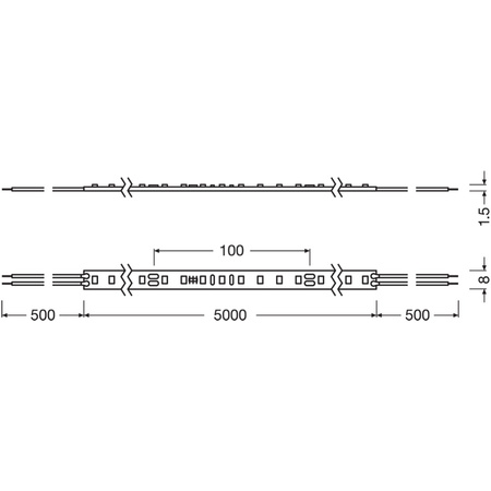 LED pásek 24V 40W 350LED Neutrální bila 5m Ledvance