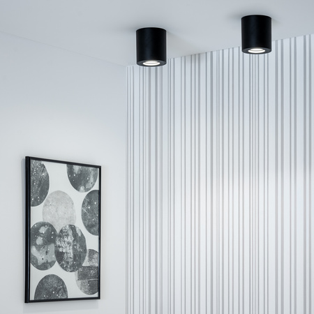 Povrchová montáž HALOGENOVÉ Spot Tuba Pevná EGIO GU10 LUMILED Kulatá IP44 Černá 83mm