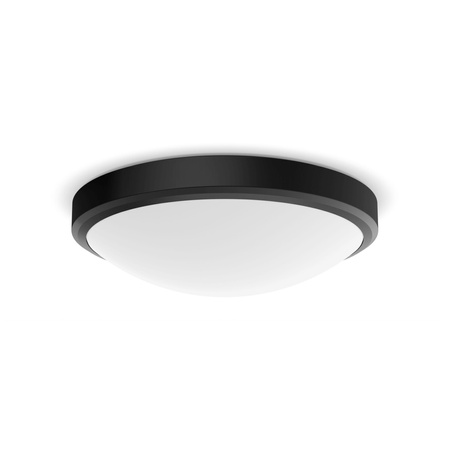 Plafond LED lampa pro povrchovou montáž DORIS 17W 2700K IP44 31cm černá PHILIPS