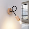 Nástěnné svítidlo E27 Natural Wood Black Ember Peach Puff SL.1476 Sollux