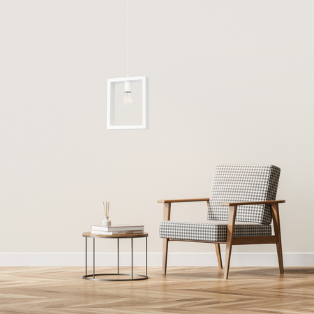 ARIES E27 Bílá skandinávská závěsná lampa SOLLUX