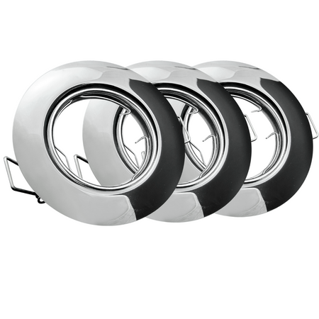 3x GOLDLUX (Polux) pohyblivá halogenová žárovka. kulatá. chrom + GU10 3.5W LED žárovka