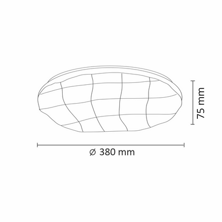 LED stropní svítidlo Polaris B034 48W 2880lm 2700-6500K 38cm GOLDLUX (Polux) + dálkové ovládání