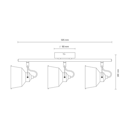 Nástěnné svítidlo NÁSTĚNNÉ SVÍTIDLO Spot Niko 3xE14 GOLDLUX (Polux) 5901508310996