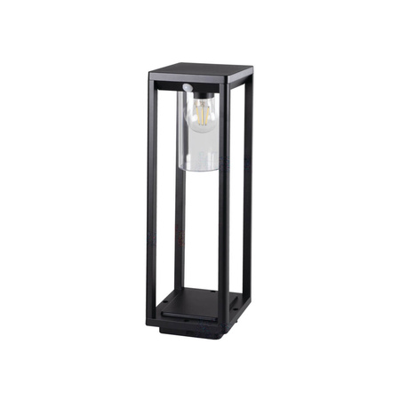 Venkovní zahradní lampa VIMO E27 IP44 tyčový senzor Black Kanlux