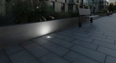 E27 IP67 IK10 Kulaté uzemněné stříbrné XARD KANLUX Podlahové LED svítidlo