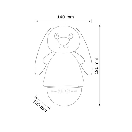 Dekorativní LED světlo na baterie bílé růžové Sanico Rabbit Goldlux