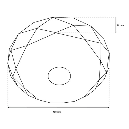 LED stropní plafon WESTA 72W CCT bílý kulatý 50cm + PILOT LUMILED