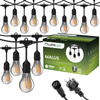 Venkovní řetěz 15m, 30x E27 Žárovky Smokey 6W 2200K MALUS LUMILED