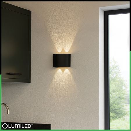 Zahradní nástěnná lampa nahoru a dolů, 4W IP54 UBERO LUMILED