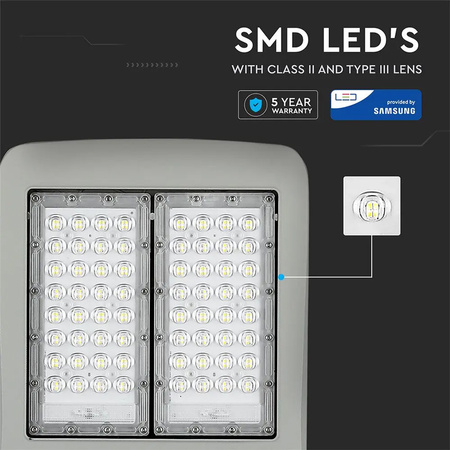 LED pouliční lampa 120W 4000K stmívatelná SAMSUNG CHIP VT-122ST V-TAC