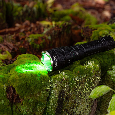 Taktická ruční svítilna Výkonná tříbarevná svítilna SST40 1500lm řady Pro VA0099 Vayox