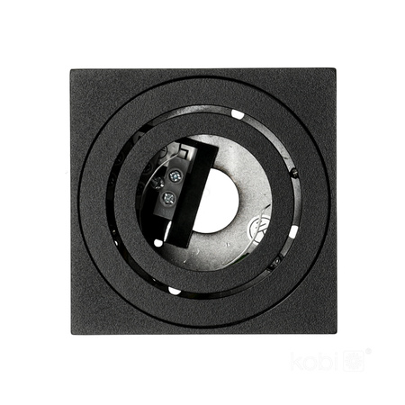 Halogenová bodová zářivka Square GU10 černá OH37 Kobi pro povrchovou montáž