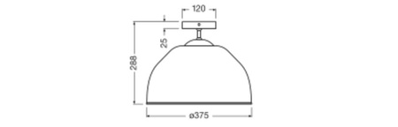 Povrchová dekorativní stropní lampa E27 White Decor Ledvance