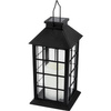 LED solární zahradní lucerna závěsná 32cm černá