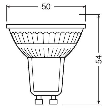 LED žárovka GU10 4.5W = 50W 350lm 2700K Teplá bílá 36° OSRAM Stmívatelné 3STEP