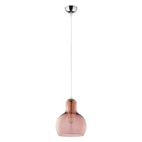 MANGO Závěsné stropní svítidlo převislé stříbrné růžové sklo klasické E27 588 TK Lighting