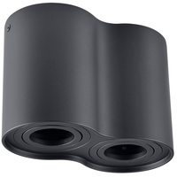 Stropní přisazené svítidlo Hadar R2 2xGU10. pojízdné. kulaté. černé