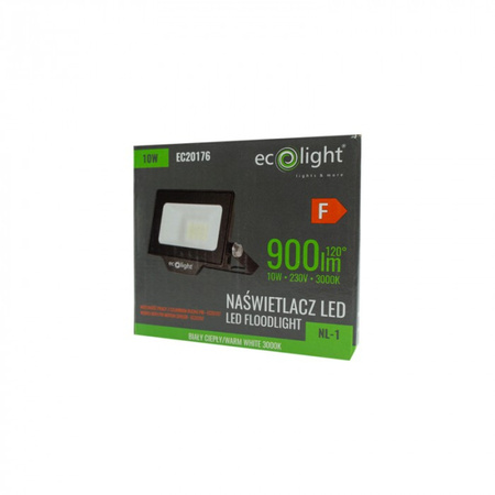 LED reflektor 10W 900lm 3000K teplý IP65 NL-1 Ecolight