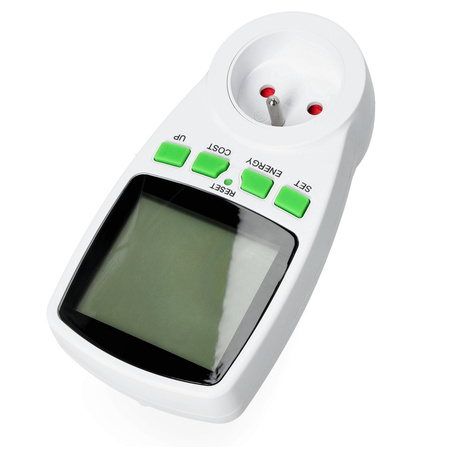 PMM1 Měřič spotřeby energie s měřením spotřeby energie, emisí CO2 a nákladů na energii Bílá KOBI