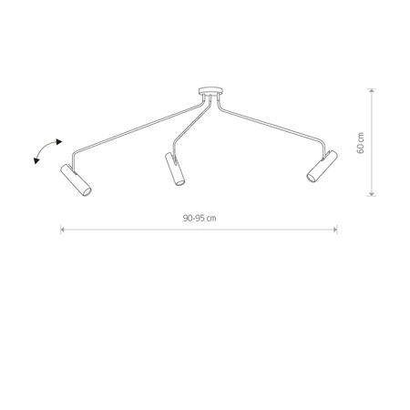 EYE SUPER 6491 Nowodvorski Stropní svítidlo Bílá 3xGU10 Stínidlo s pohyblivou trubkou Ocel Moderní