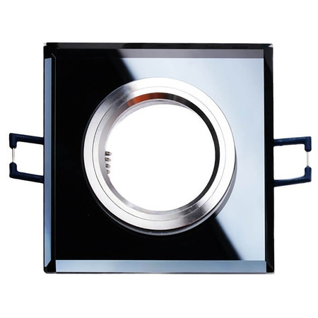 Skleněné Halogenová Podhledové svítidlo GU10, MR16 Stálá Čtvercová Černá ARIEL LUMILED