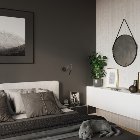 Nástěnné svítidlo AXIL G9 Reflektor Moving Modern Black SOLLUX