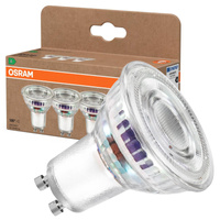 3x LED PAR16 Reflektor GU10 2,5W = 50W 450lm 4000K Neutrální 100° 180lm/W ENERGETICKÁ ÚSPORNOST Osram