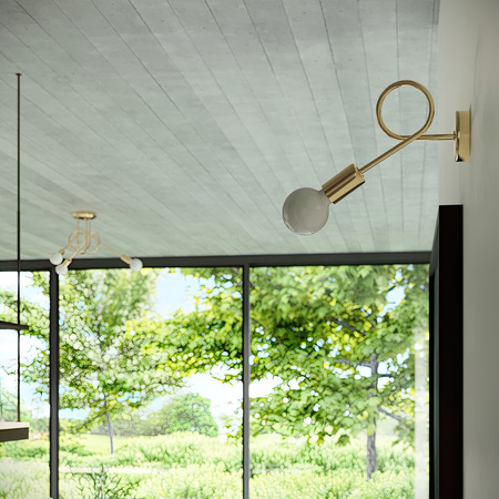 Lustr LOOP Stropní svítidlo 5xE27 Zlatý lesk Industriální SOLLUX