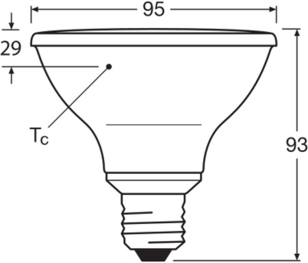 E27 PAR30 LED žárovka 10W = 75W 633lm 2700K Teplá bílá 36° DIM LEDVANCE