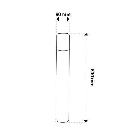Venkovní stojací stožáry Zahradní lampa pro žárovku E27 Černé sklo IP54 60 cm SALVIA LUMILED