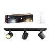Stropní světlo LED Spot Runner černé 3x 4,2W CCT PHILIPS HUE Bluetooth Zigbee + stmívač