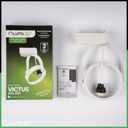 GU10 ES111 White VICTUS busbar light Lumiled jednofázové svítidlo pro přípojnice